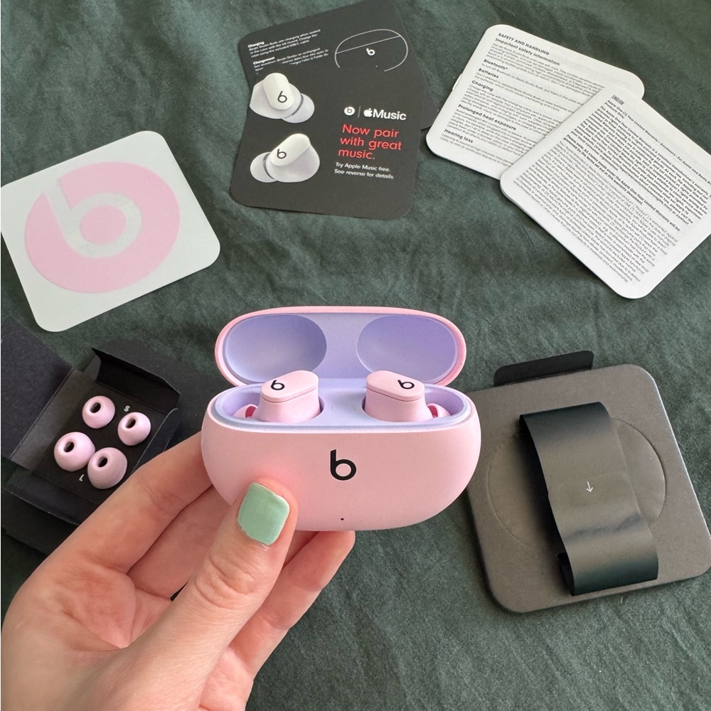 Beats Studio Buds in the beautiful Sunset Pink color!!